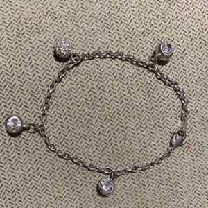 Crystal Charm Bracelet with lobster clasp